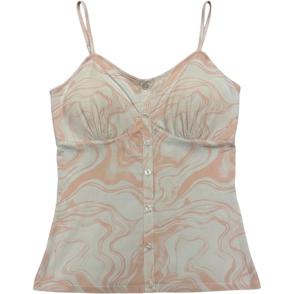 whimsy fairy fitted coconut girl Y2K babydoll large 11-13 white pink tank cami